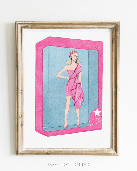 Barbie Art Fashion Illustration Wall Print