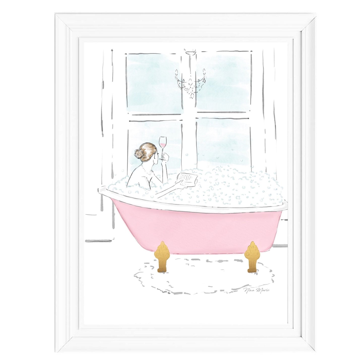 Relaxing bubbles art print