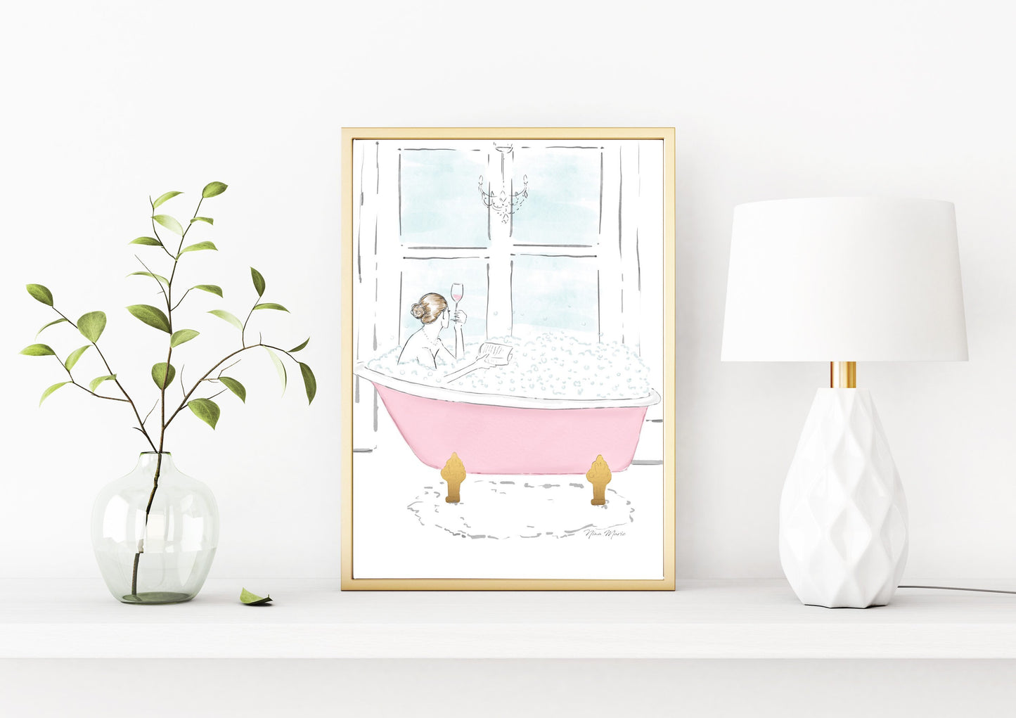 Relaxing bubbles art print