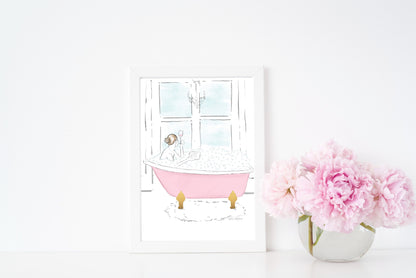 Relaxing bubbles art print