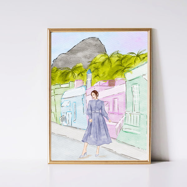 Girl in Cape Town - Cape Town Art Print