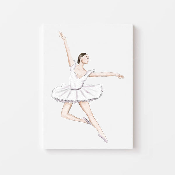 Ballerina Art Print (Brunette)