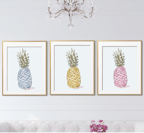 Painted Pineapple Trio (3 prints)