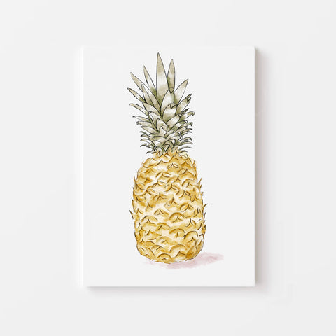 Painted Pineapple art print (gold)