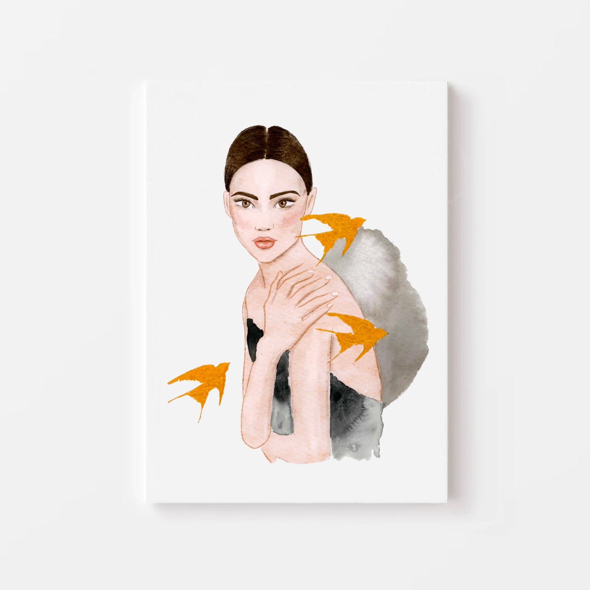 Swallows art print by Nina Maric