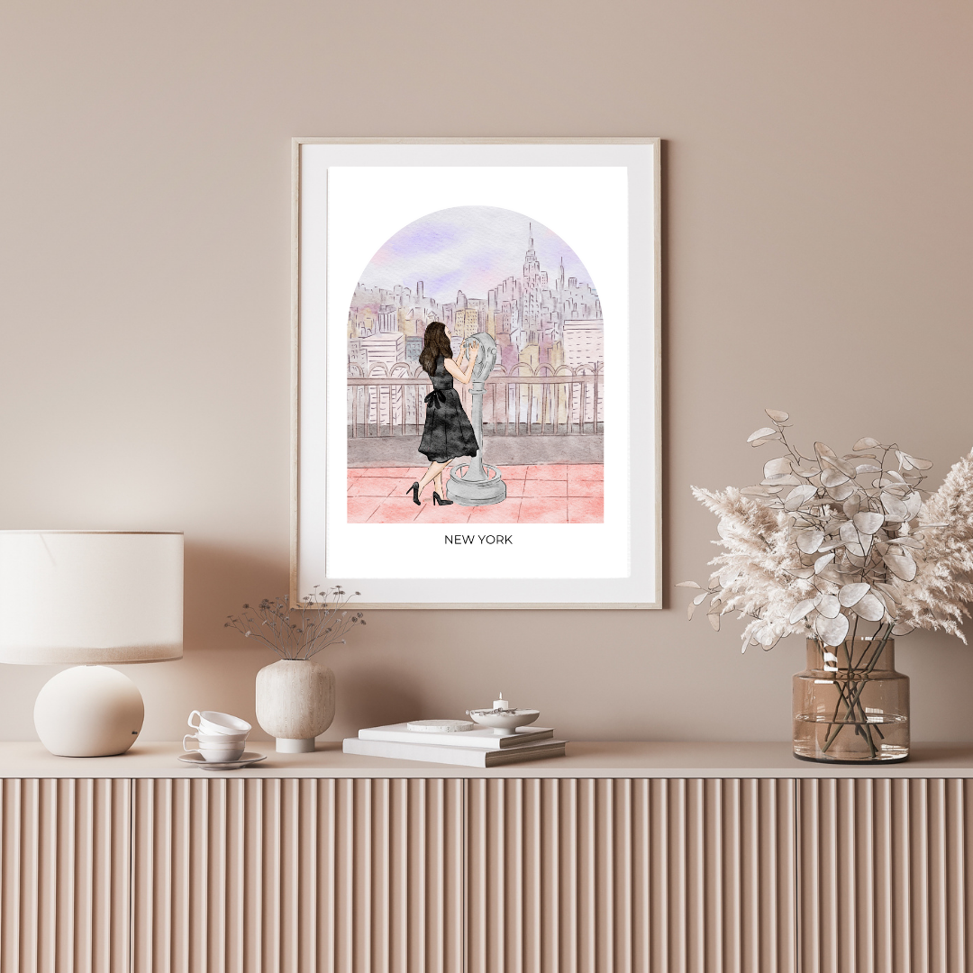 Destination Art Print fashion illustration by Nina Maric