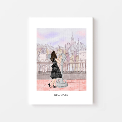 Travel fashion illustration New York by Nina Maric