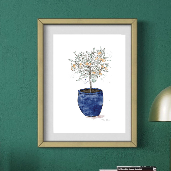 Unique home decor botanical art prints by Nina Maric Illustrations