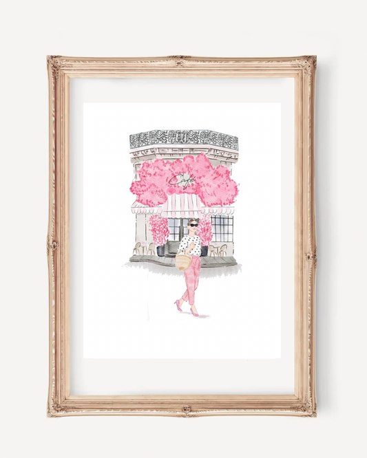 Paris Cafe Art Print