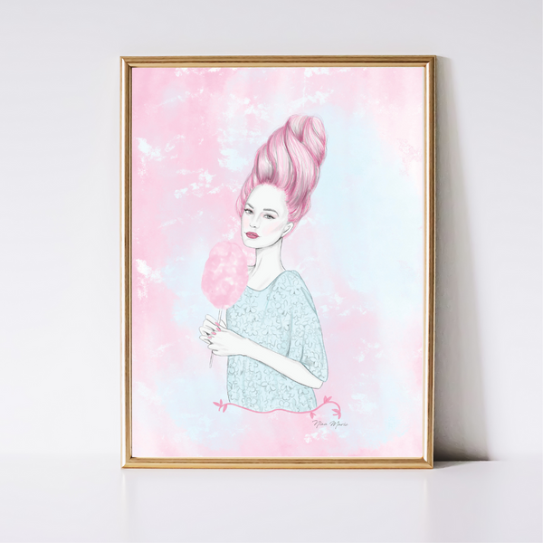 Fashion Illustration cotton candy art by Nina Maric