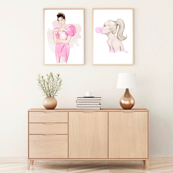 Nina Maric fashion illustration home decor collection