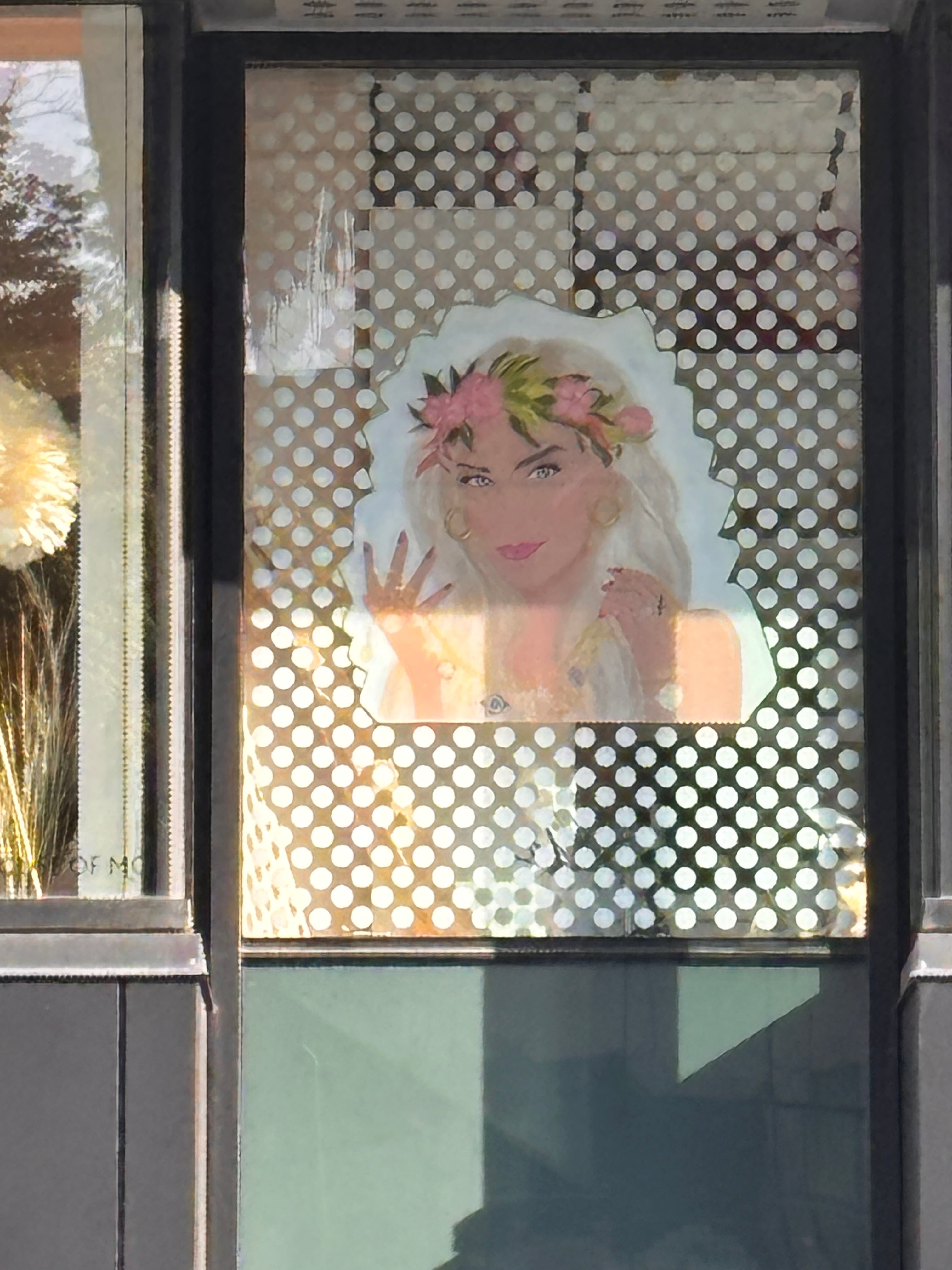 Decorative window film with a floral design by Nina Maric