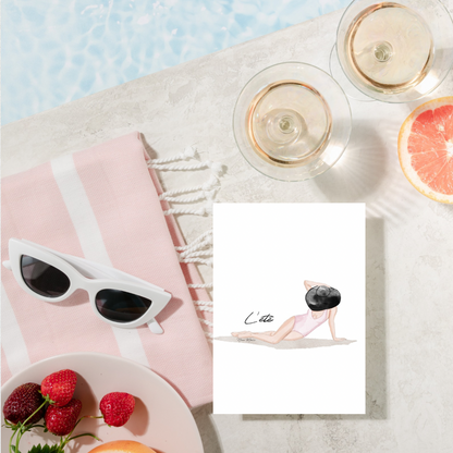 Beach Day Art Print – Watercolor Fashion Illustration