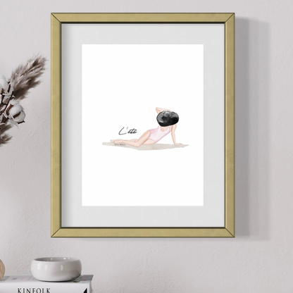 Beach Day Art Print – Watercolor Fashion Illustration