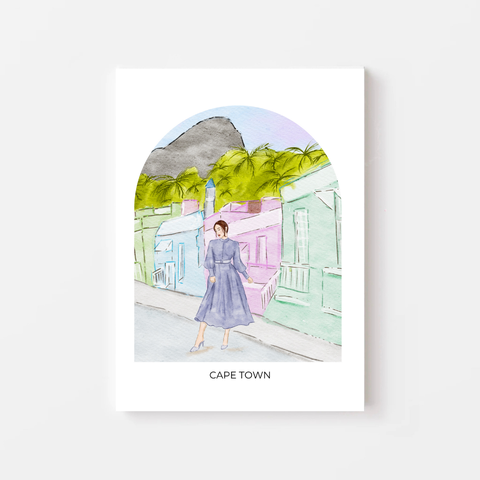 Travel art print Cape Town by Nina Maric illustrations