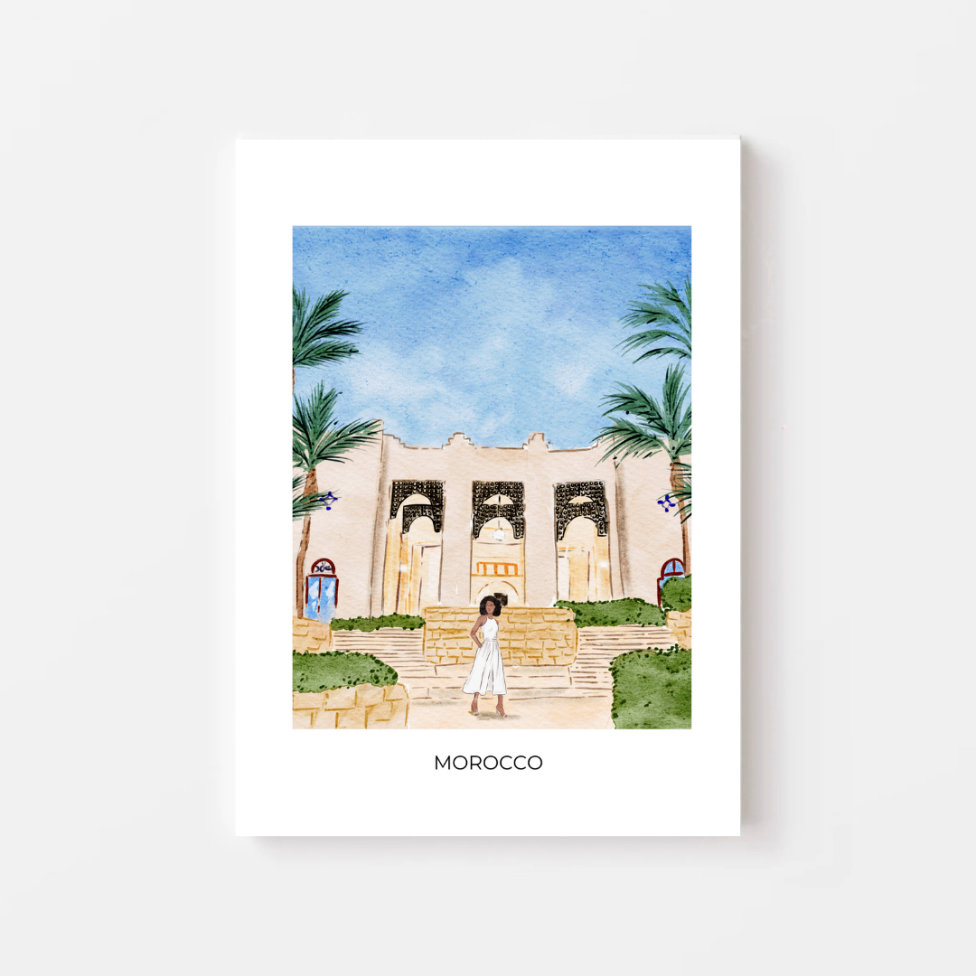 Destination wall art print by Nina Maric Morocco inspired