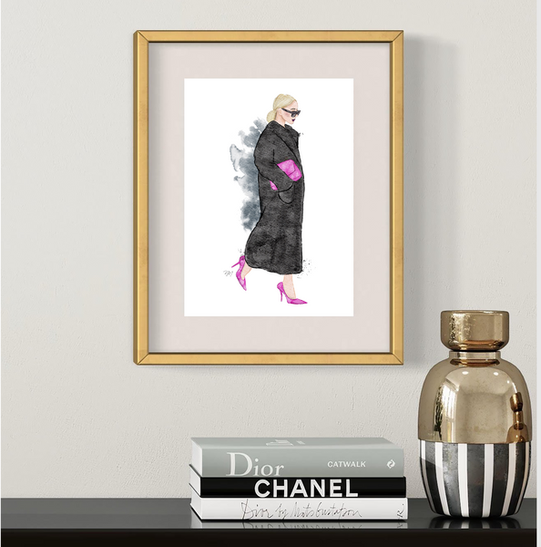 Black and pink fashion illustration by Nina Maric