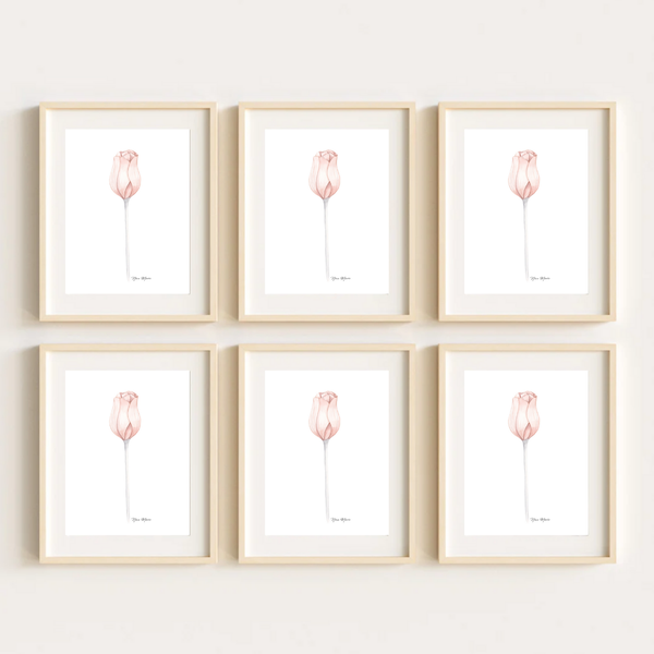 Flower gallery wall art prints by Nina Maric Art