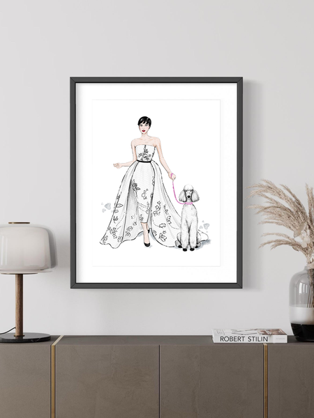 Halifax Fashion Illustrator Nina Maric art print of Audrey Hepburn