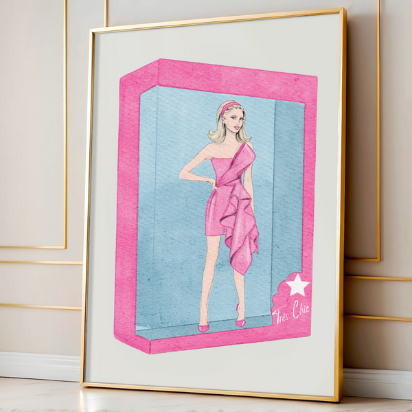 Barbie Art Fashion Illustration Wall Print