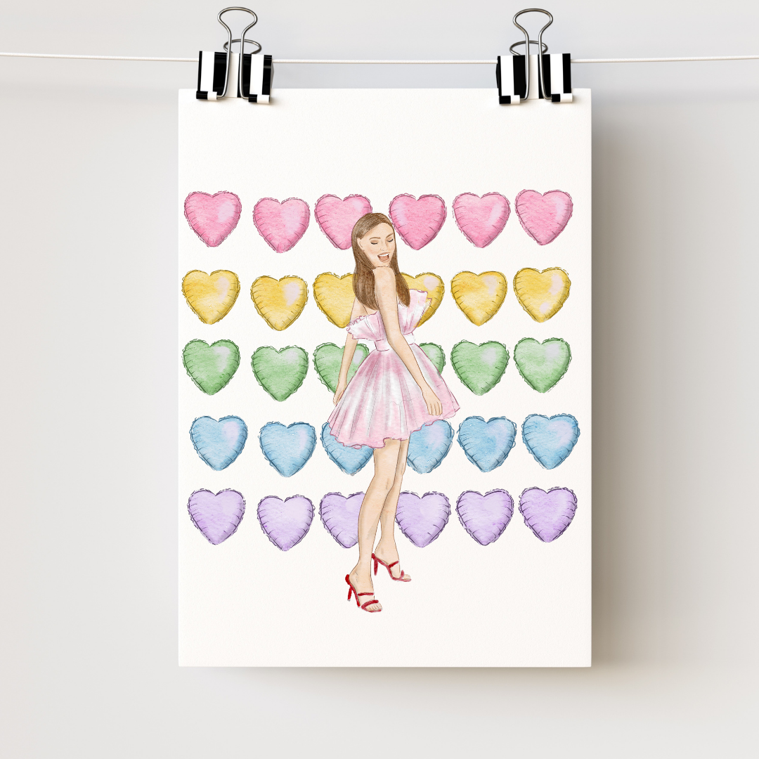 Valentine's Day Decor Sweethearts Fashion Illustration by Nina Maric