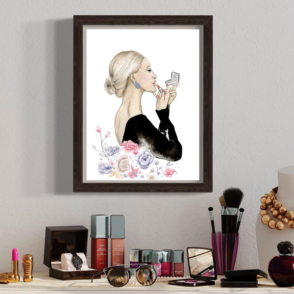 Elegant home decor watercolor illustration by Nina Maric