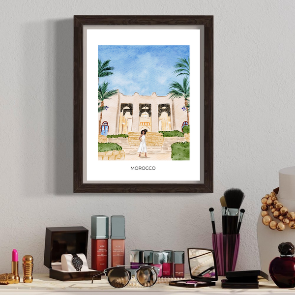 Nina Maric travel art print Morocco