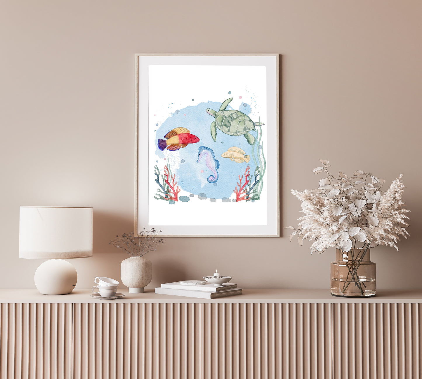 Under the sea watercolor print by Nina Maric
