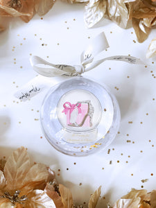 All I want for Christmas is Choos Glitter ornament (pink)
