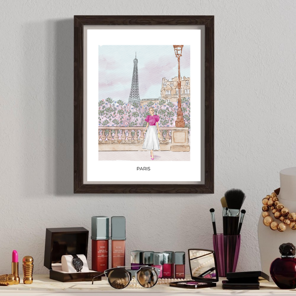 Paris inspired fashion illustration prints by Nina Maric