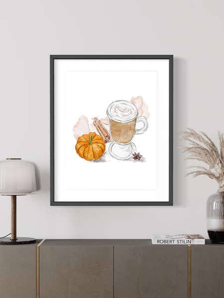 pumpkin spice latte fashion art print