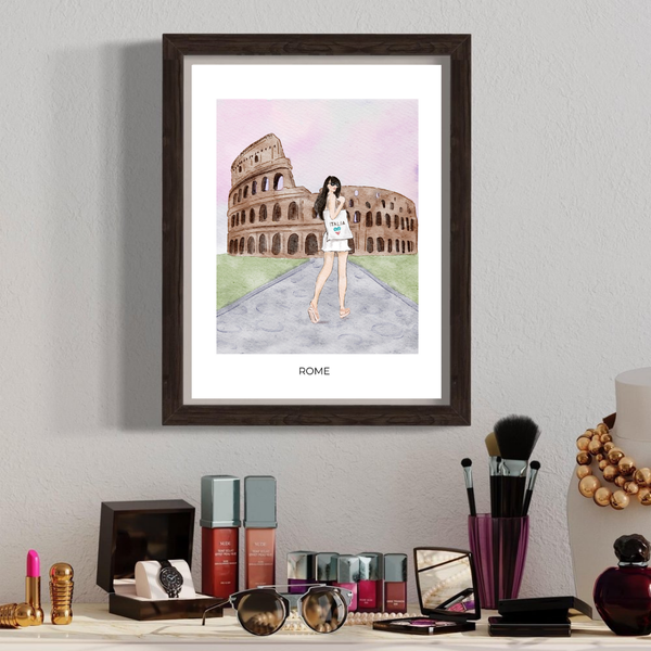 Gift idea art print Rome travel art by Nina Maric