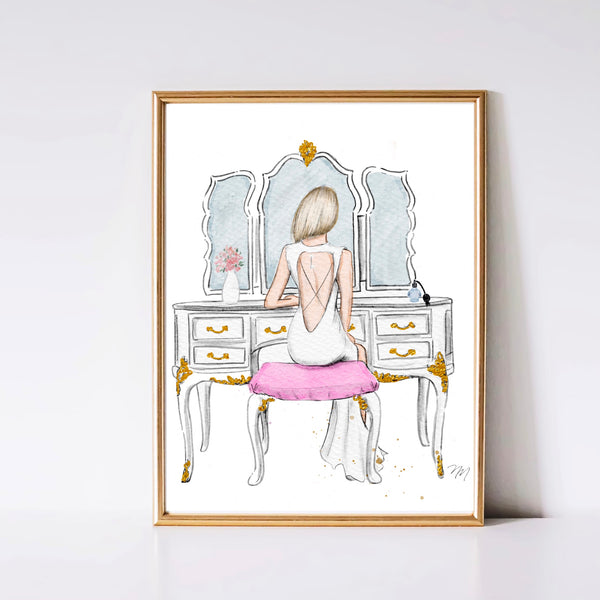 Getting ready for the big day - Wedding Art Print