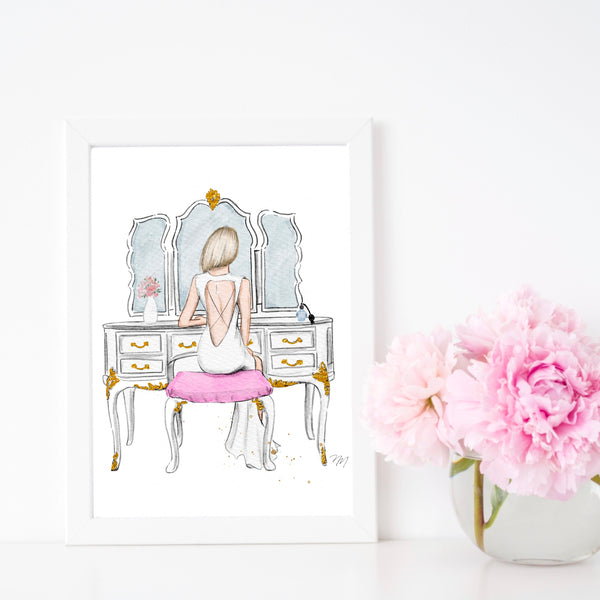 Getting ready for the big day - Wedding Art Print