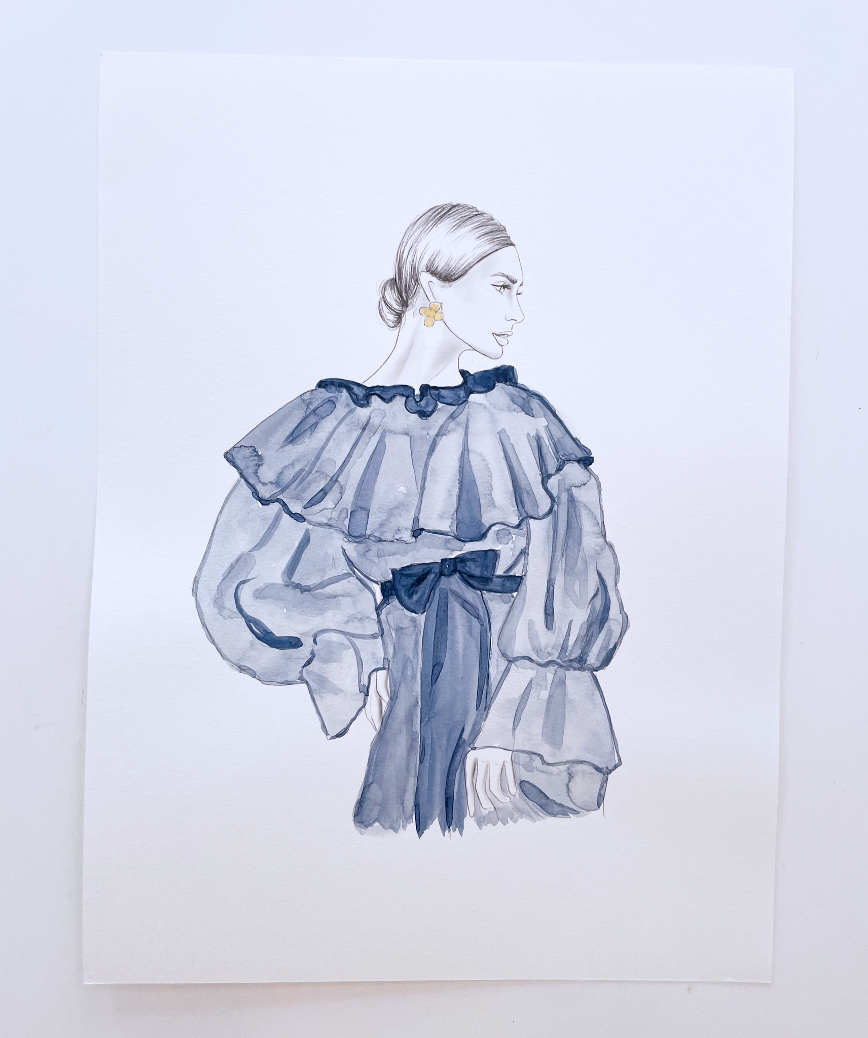 Aquamarine fashion illustration by Nina Maric