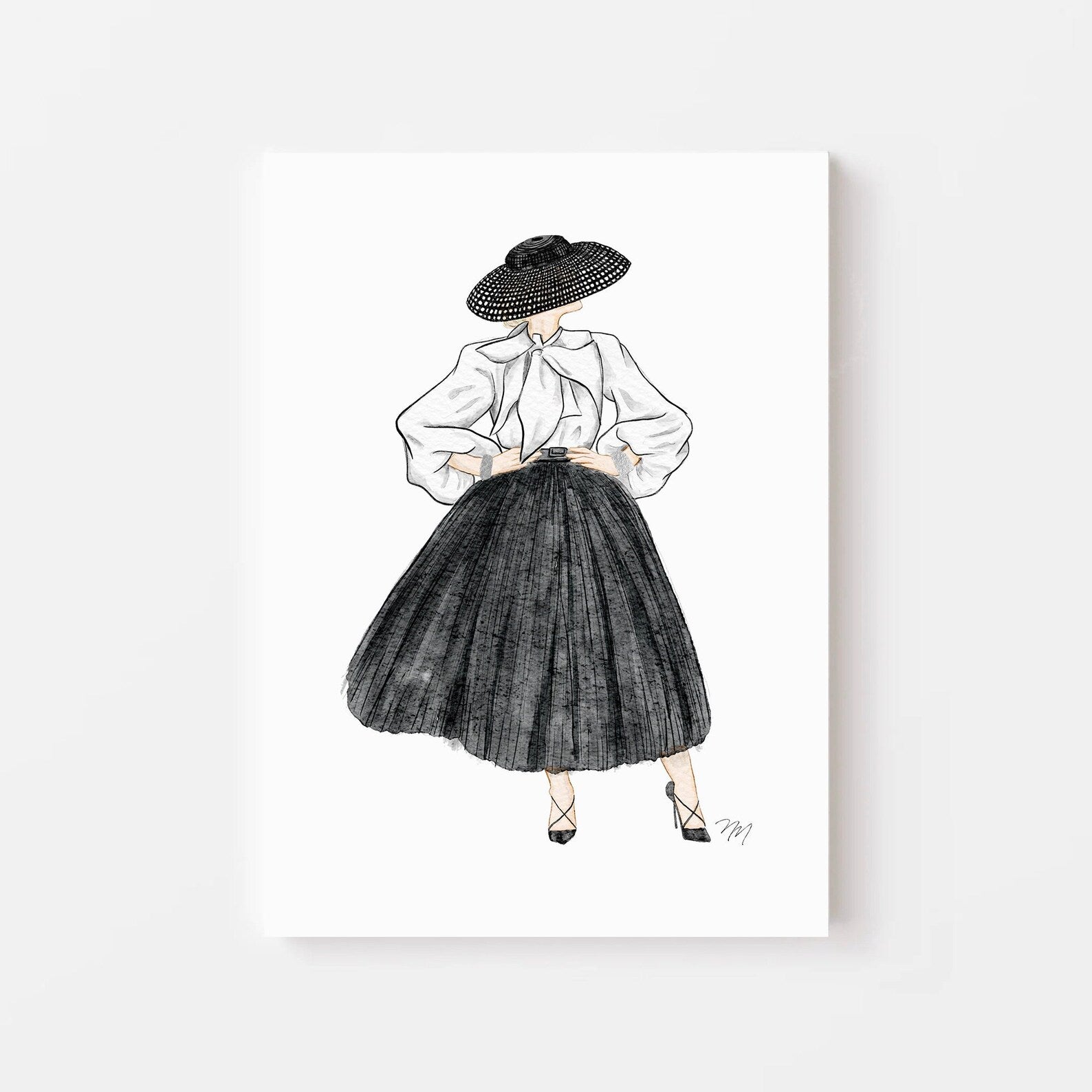 Classic black and white elegance inspired by Dior fashion