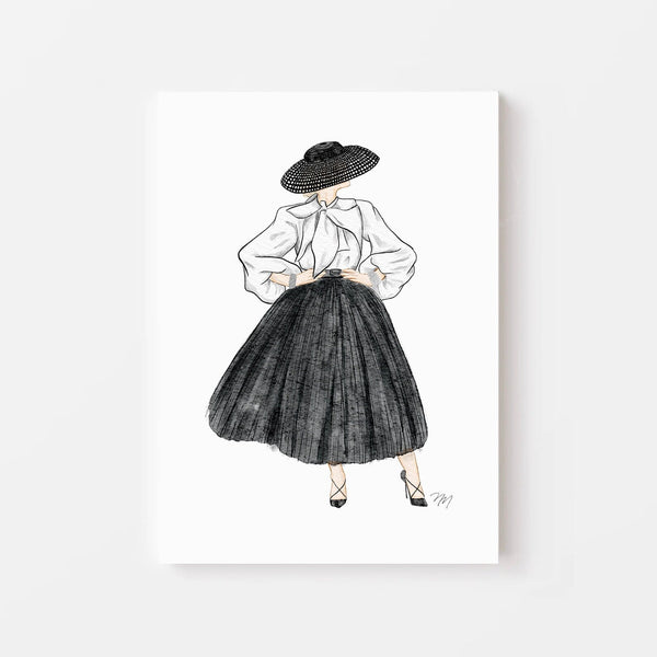 Classic black and white elegance inspired by Dior fashion