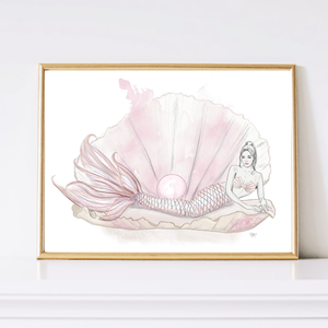 Ocean Breeze Mermaid Art Print